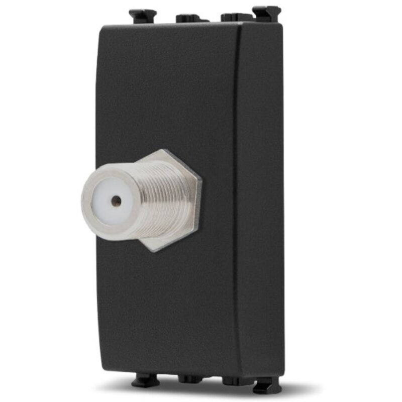 foto del prodotto mapam frutti elettrici compatibili con supporti vimar ark nero interruttore presa pulsante schuko deviatore presa sat.