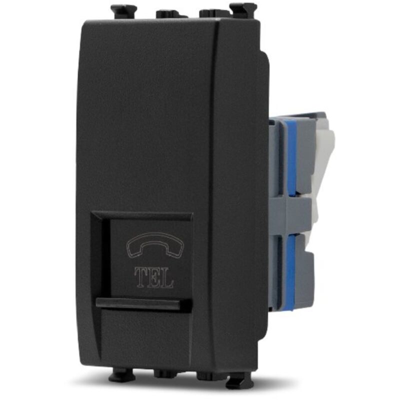foto del prodotto mapam frutti elettrici compatibili con supporti vimar ark nero interruttore presa pulsante schuko deviatore presa tel