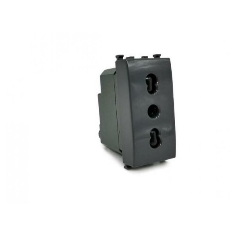 foto del prodotto mapam presa bivalente gem compatibile con vimar plana 14203 16a nero 618n