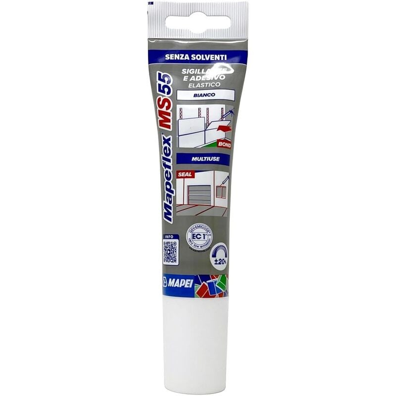 foto del prodotto mapeflex ms 55 adesivo e sigillante 100ml bianco verniciabile ed elastico mapei