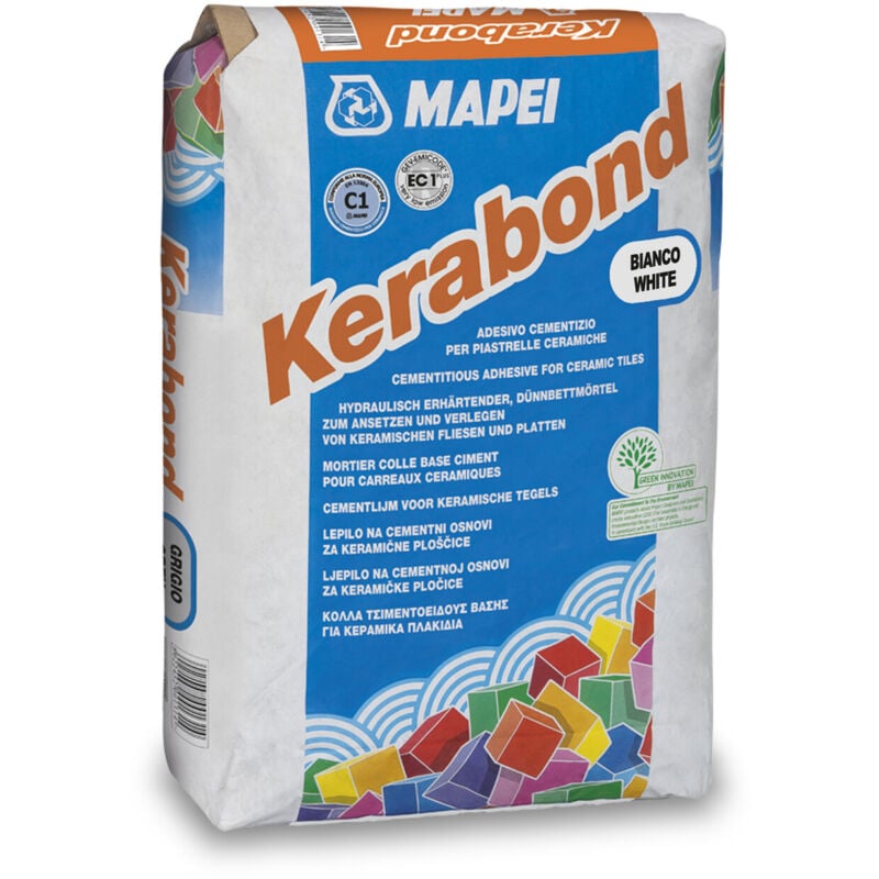 foto del prodotto mapei kerabond adesivo cementizio piastrelle classe c1 25 kg bianco