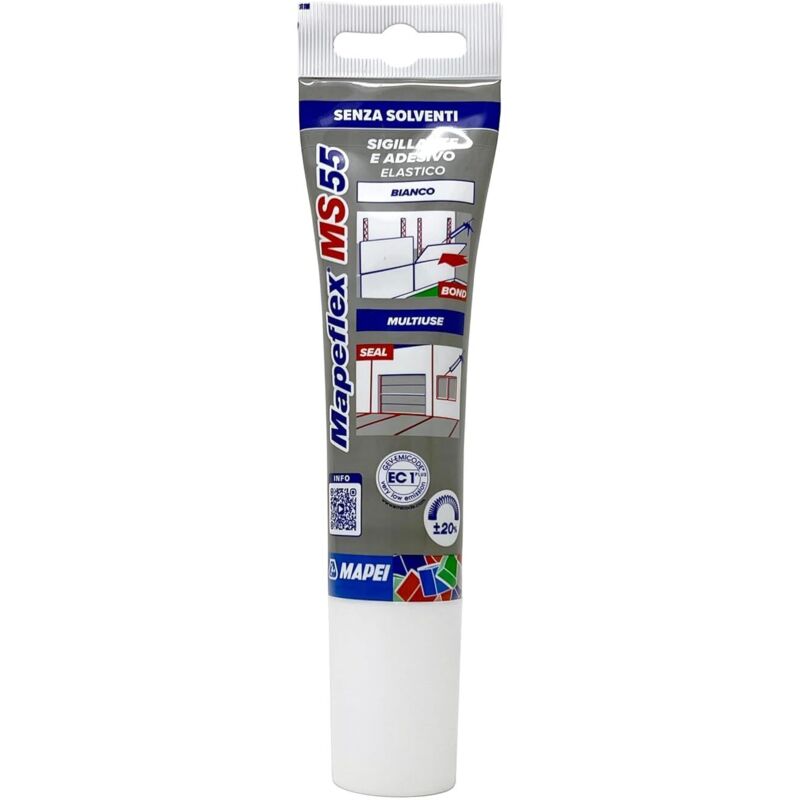 foto del prodotto mapei mapeflex ms 55 adesivo e sigillante 100ml bianco verniciabile ed elastico