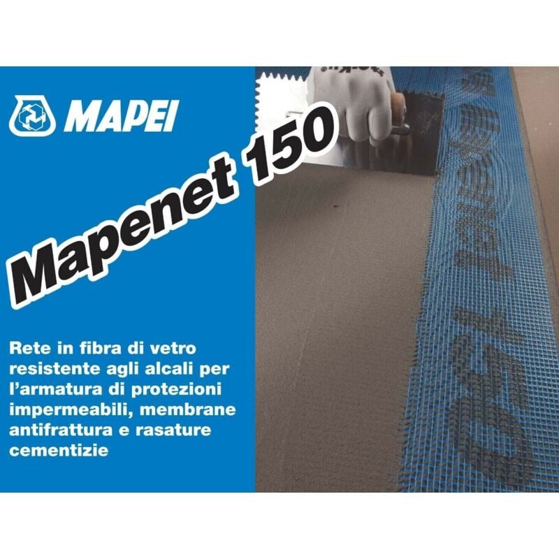 foto del prodotto mapei mapenet 150 gr mq rete intonaco fibra vetro resistente agli alcali mt 5