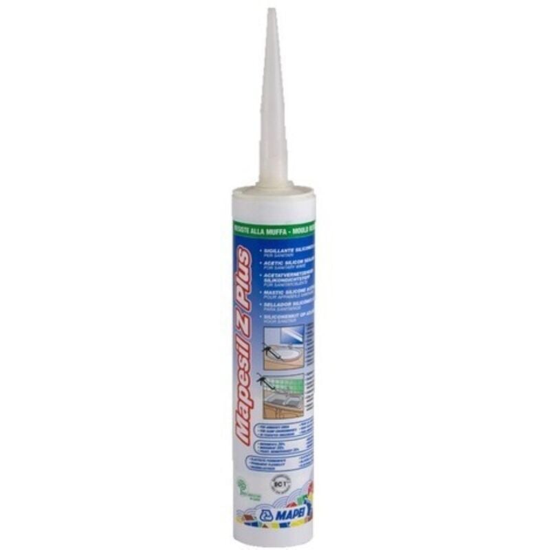 foto del prodotto mapei silicone antimuffa mapesil z plus trasparente 280 ml