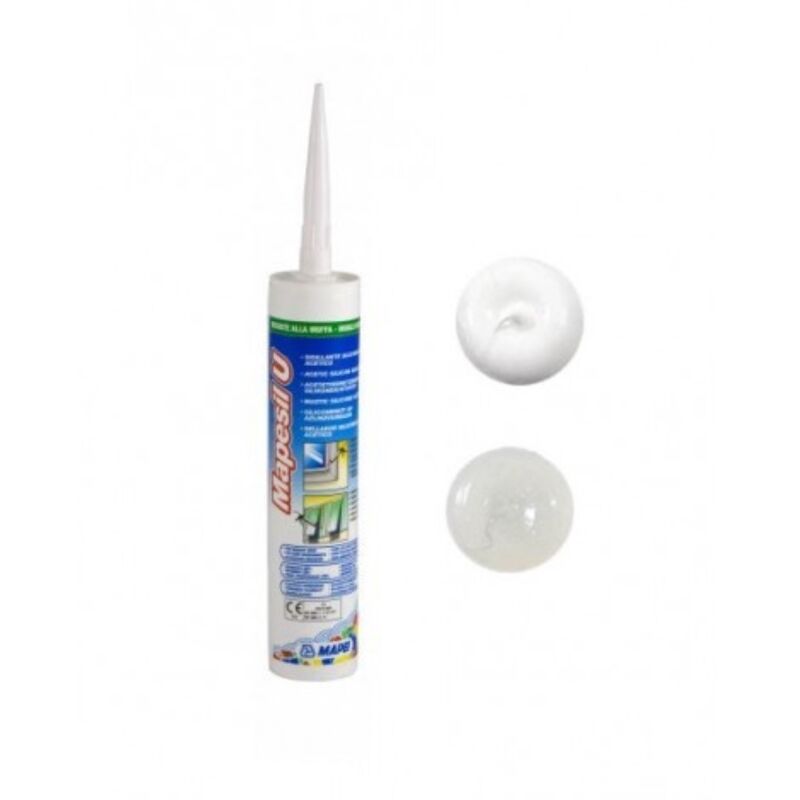 foto del prodotto mapei silicone mapesil u bianco 280 ml set 5 pezzi