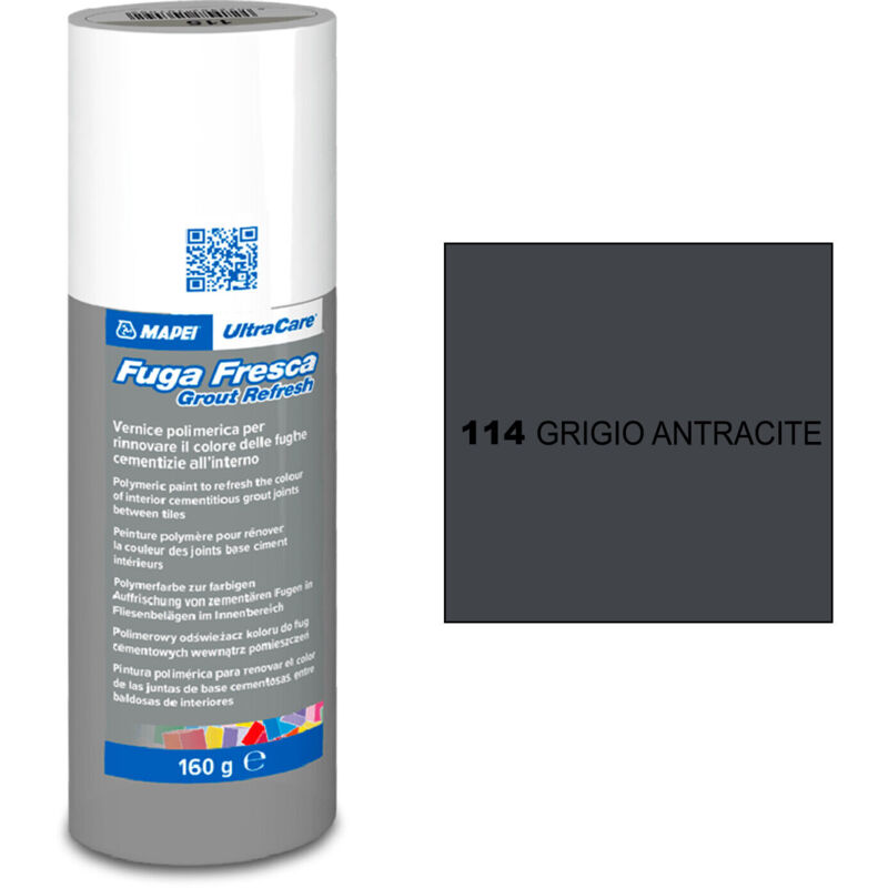 foto del prodotto mapei ultracare fuga fresca vernice rinnovo colore 160g antracite 114