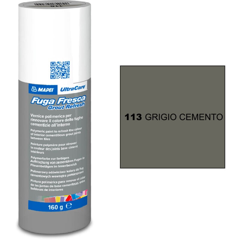 foto del prodotto mapei ultracare fuga fresca vernice rinnovo colore 160g cemento 113