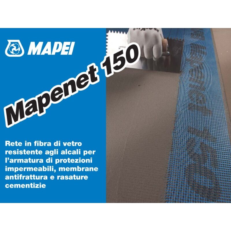 foto del prodotto mapenet 150 rete in fibra di vetro per mapelastic mapei 50 mt mapei