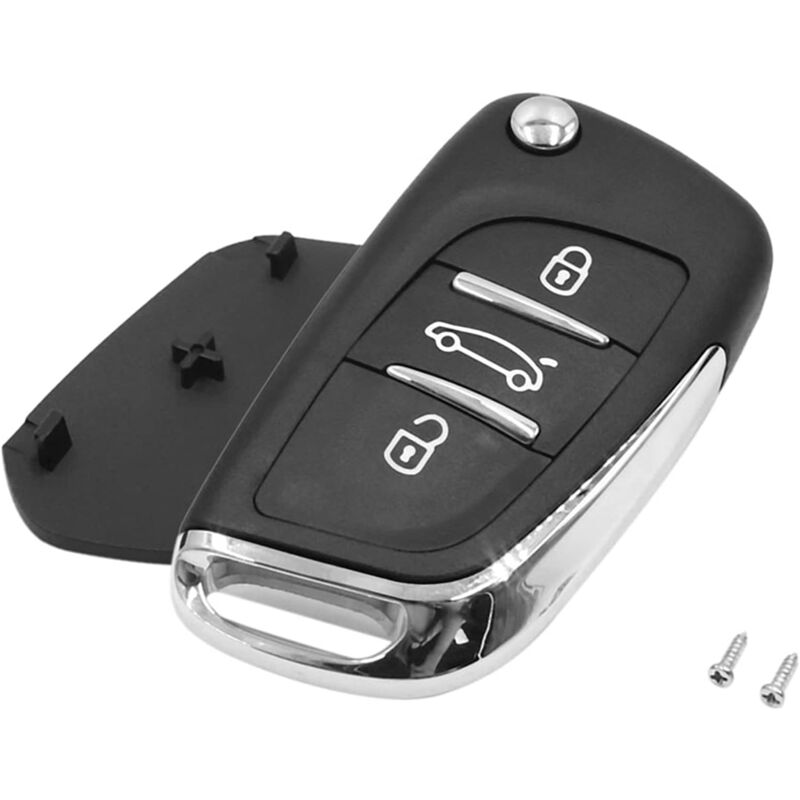 foto del prodotto mappa di approvvigionamento dpzo guscio chiave per peugeot 207 307 308 per citroen c2 c3 c4 plip telecomando 3 pulsanti con lama custodia di ricambio