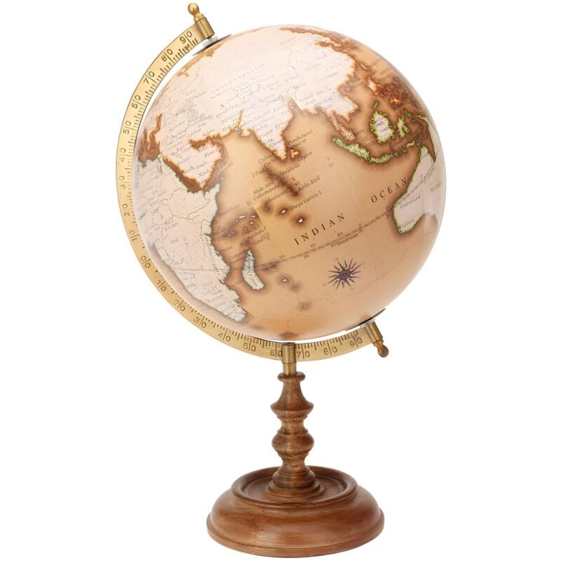 foto del prodotto mappamondo con supporto in legno da interno, decorazione da 28 x 25 x 48 cm rosa 22 x 20 x 33 cm