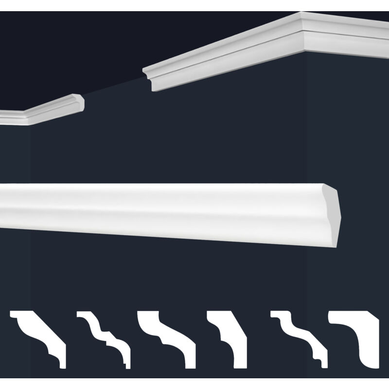 foto del prodotto marbet design cornici in xps polistirolo bianco per soffitto e pareti, modelli di cornici e cornici e 2 17x25mm, modello di circa 20 cm