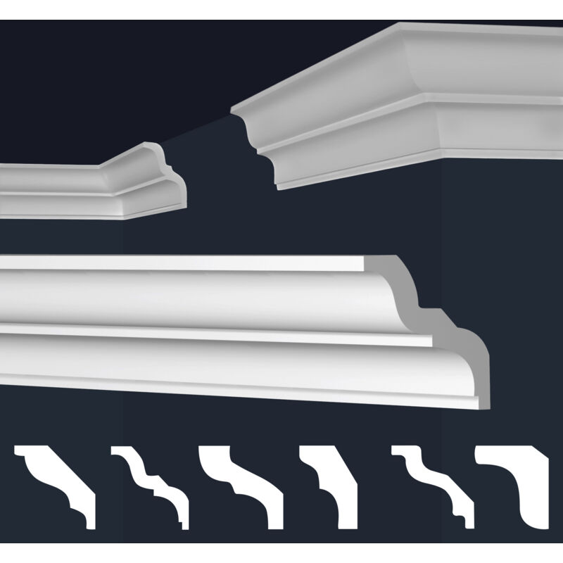 foto del prodotto marbet design cornici in xps polistirolo bianco per soffitto e pareti, modelli di cornici e cornici e 20 65x60 mm, modello di circa 20 cm