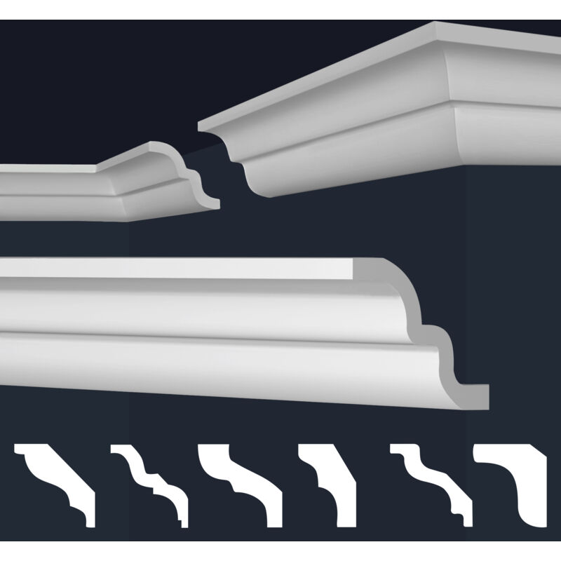 foto del prodotto marbet design cornici in xps polistirolo bianco per soffitto e pareti, modelli di cornici e cornici e 21 62x62mm, modello di circa 20 cm