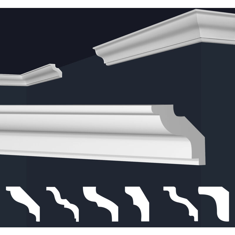 foto del prodotto marbet design cornici in xps polistirolo bianco per soffitto e pareti, modelli di cornici e cornici e 22 30x31 mm, 2 metri 1 modanatura