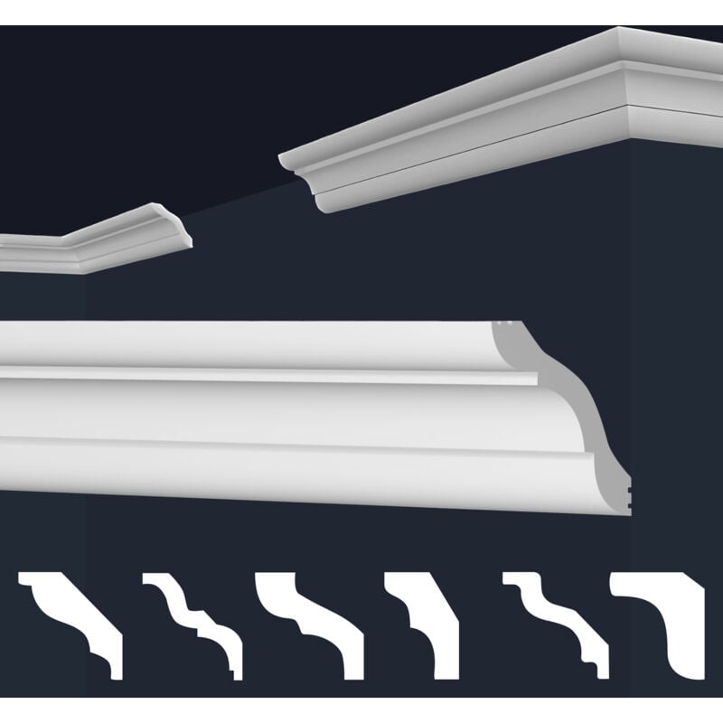 foto del prodotto marbet design cornici in xps polistirolo bianco per soffitto e pareti, modelli di cornici e cornici e 41 40x40mm, modello di circa 20 cm