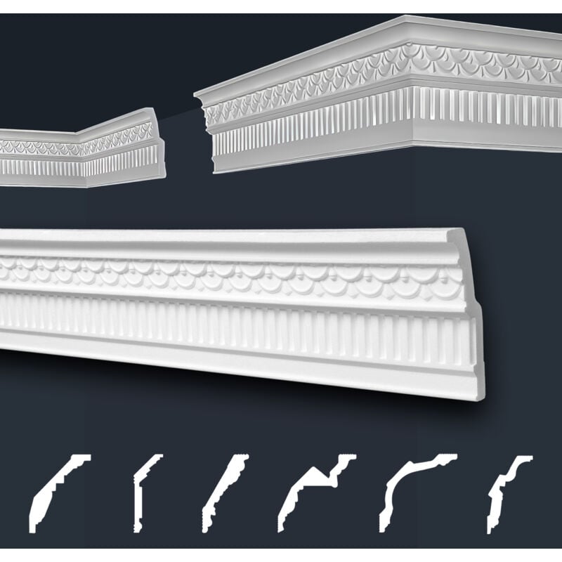 foto del prodotto marbet design modanature in stucco bianche, eps styropor form fitting, pacchetti economici marbet series b b 50 36x99mm, 2 metri 1 modanatura