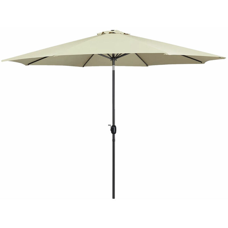 foto del prodotto marbueno ombrellone acciaio 8 stecche d300 cm poliestere beige giardino piscina 10486