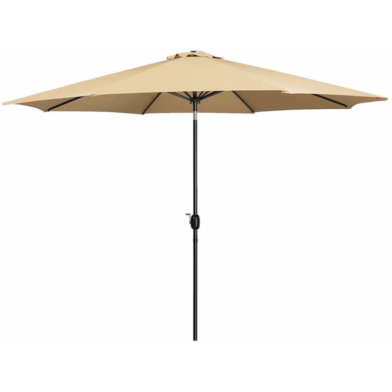 foto del prodotto marbueno - ombrellone acciaio 8 stecche d300 cm poliestere marrone giardino 10485