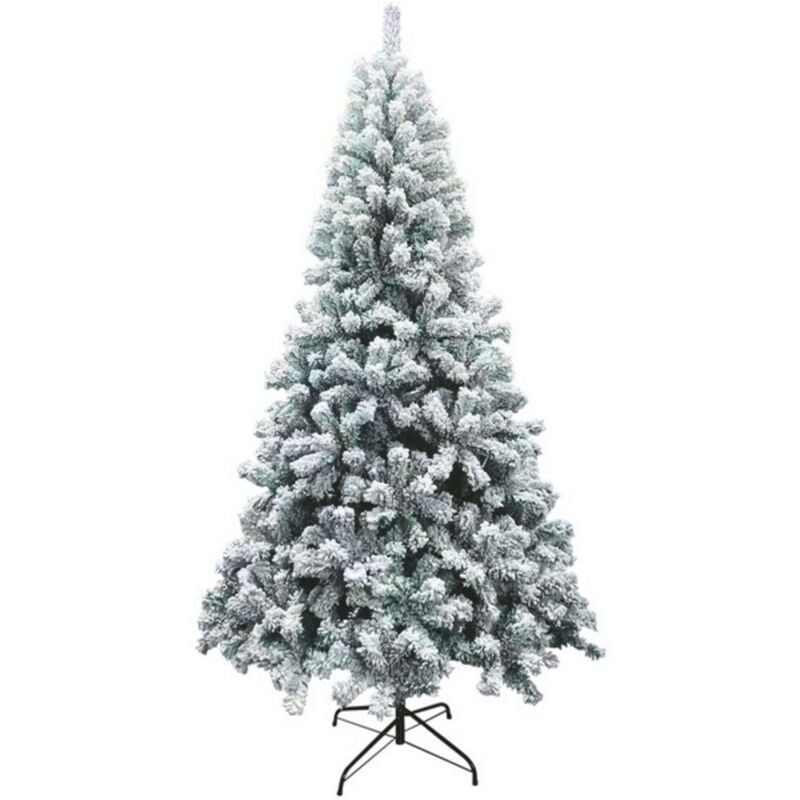 foto del prodotto marca albero di natale con rami innevati 150 cm in pvc effetto neve realistico