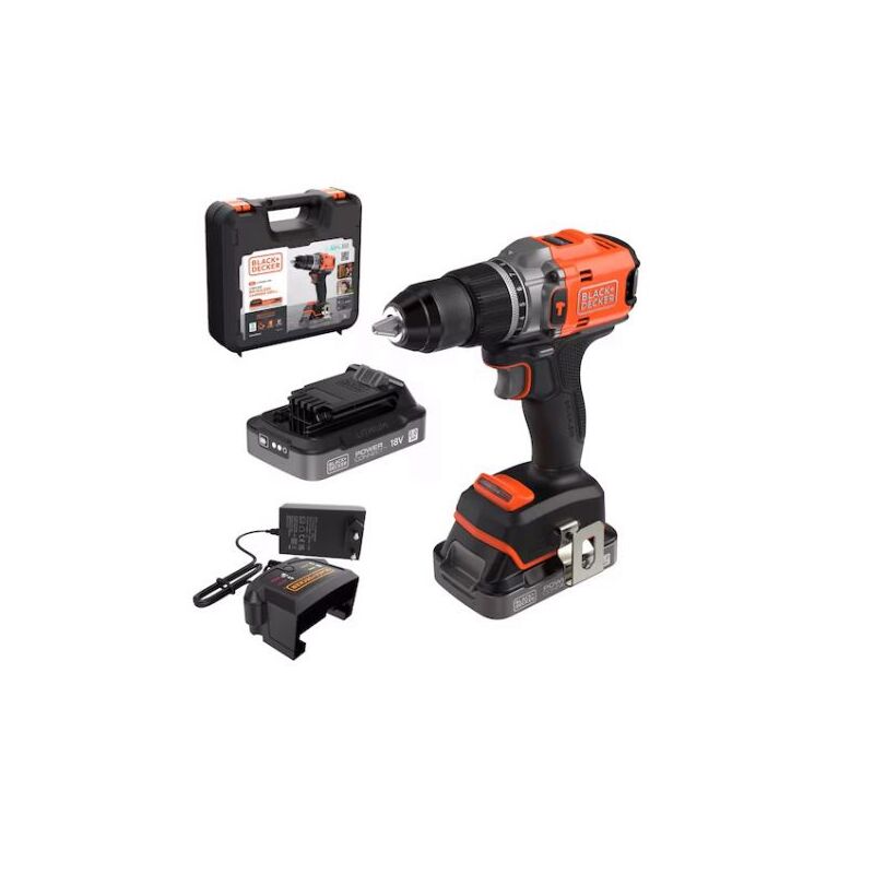foto del prodotto marca b d trapano c perc brush bld683d2xk qw 18v 2batt e valig