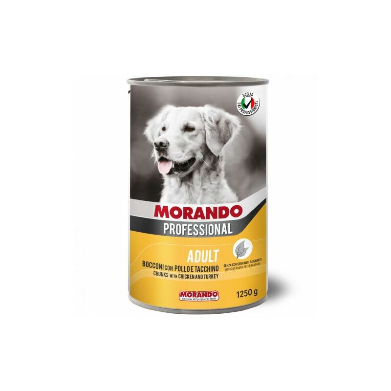 foto del prodotto marca cibo cane morando latt 1250 g pollo tacchino 12 pz