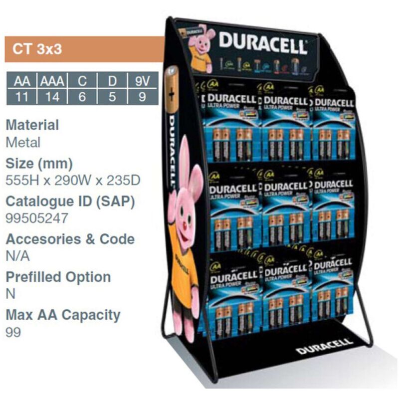 foto del prodotto marca espositore da banco duracell 9 ganci