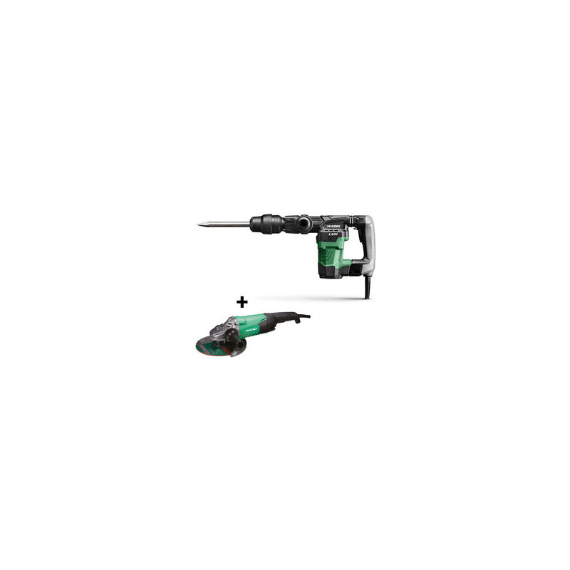 foto del prodotto marca hikoki hitachi set martello demolitore h41mb2 smerigliatrice g23st