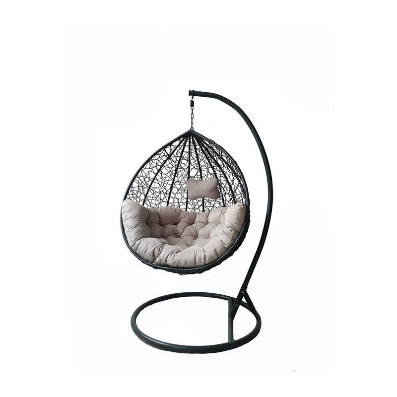 foto del prodotto marca poltrona sospesa in acciaio e polyrattan cm.195x105