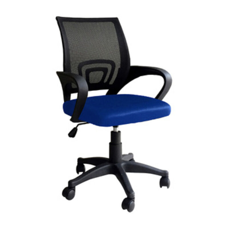 foto del prodotto marca sedia poltrona da ufficio girevole ergonomica con rotelle schienale rete 60076v blu 60076 