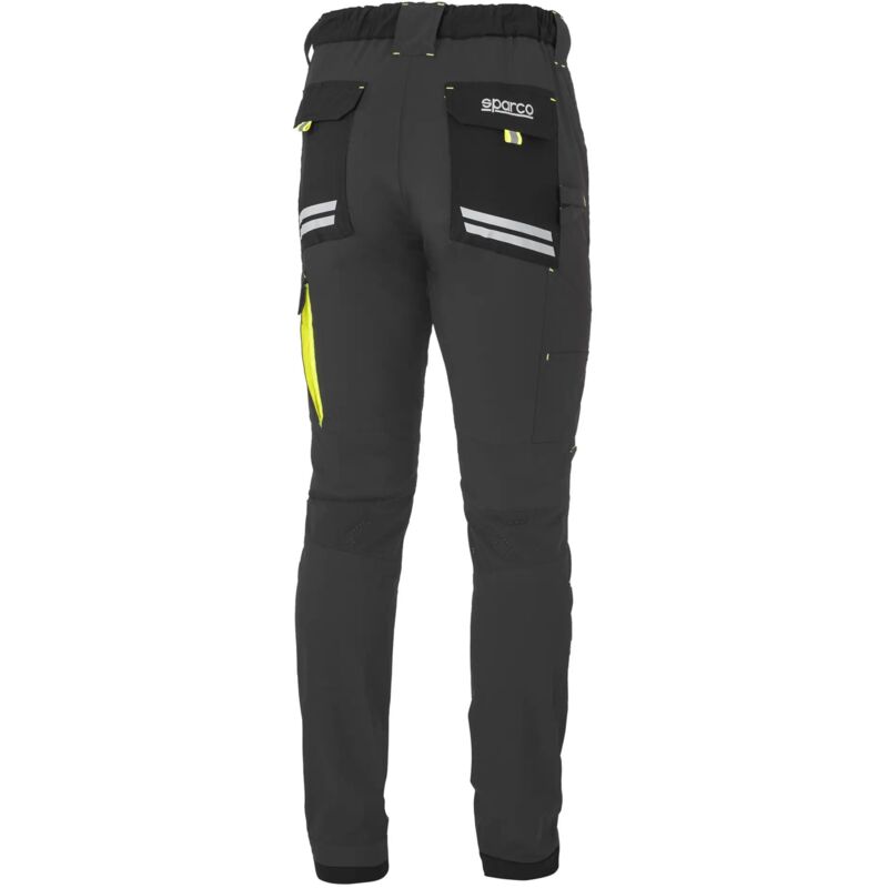 foto del prodotto marca sparco 02425gsgf pantaloni tecnici leggeri kansas grigio giallo m