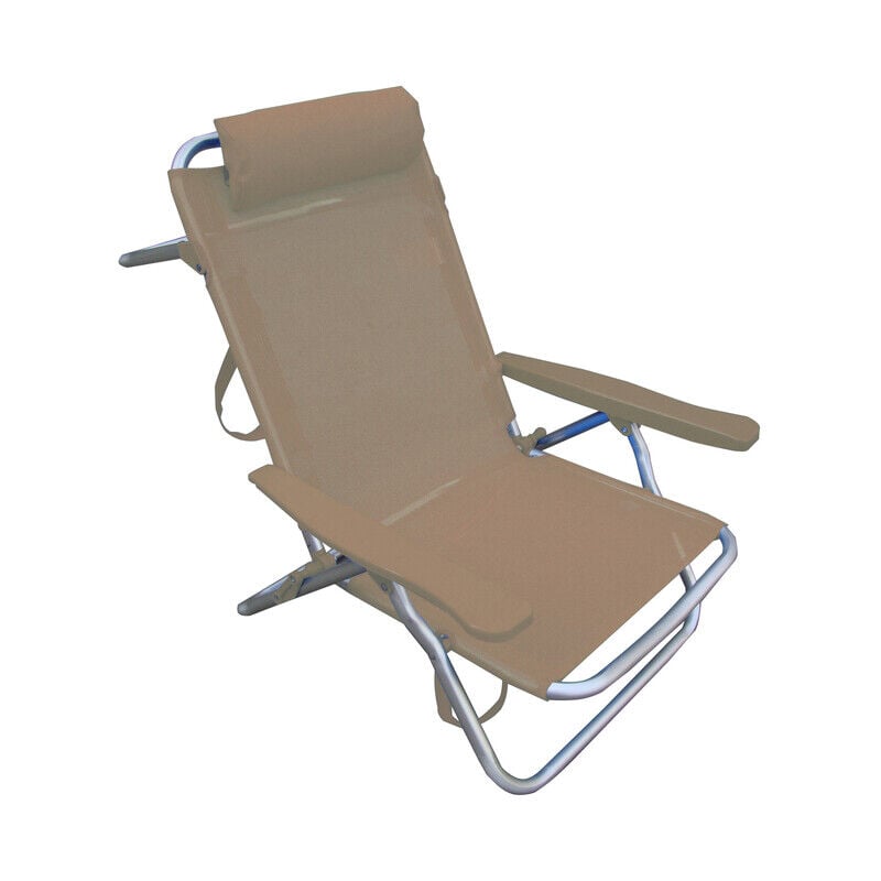 foto del prodotto marca - spiaggina retrattile in alluminio tortora