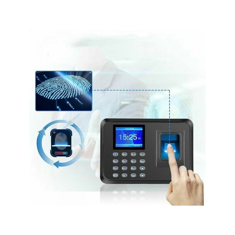 foto del prodotto marcatempo impronte digitali in italiano biometrico controllo accessi lettore