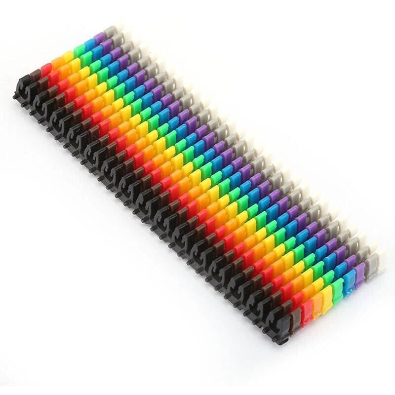 foto del prodotto marcatore per cavi elettrici marcatore per cavi 09 marcatore numerico clip per cavi digitali in plastica etichetta per tubi colorati per cavi 150