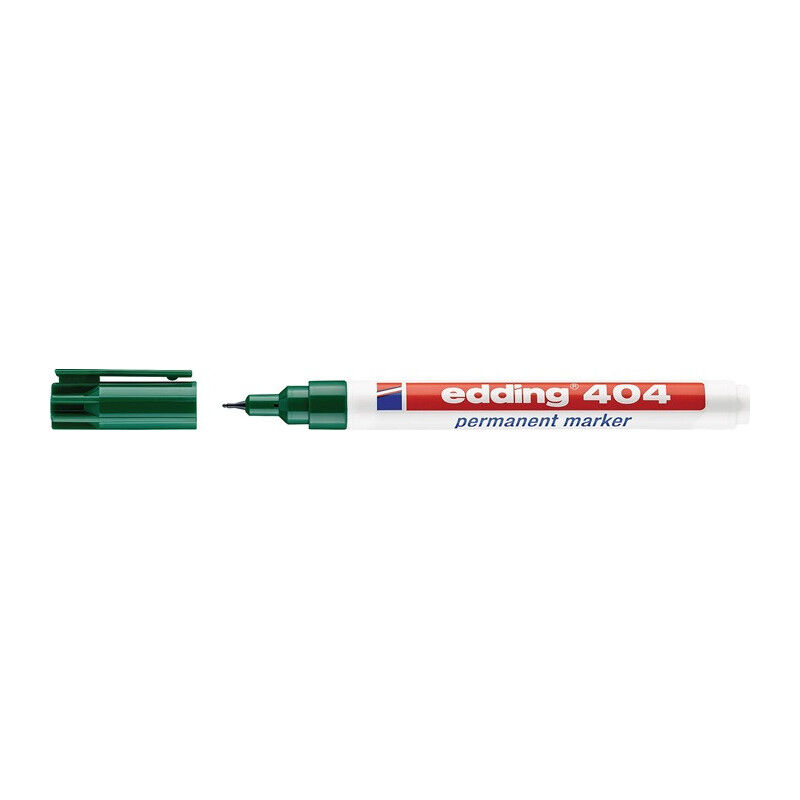 foto del prodotto marcatore permanente 404 linea verde punta 0,75 mm edding per 10 