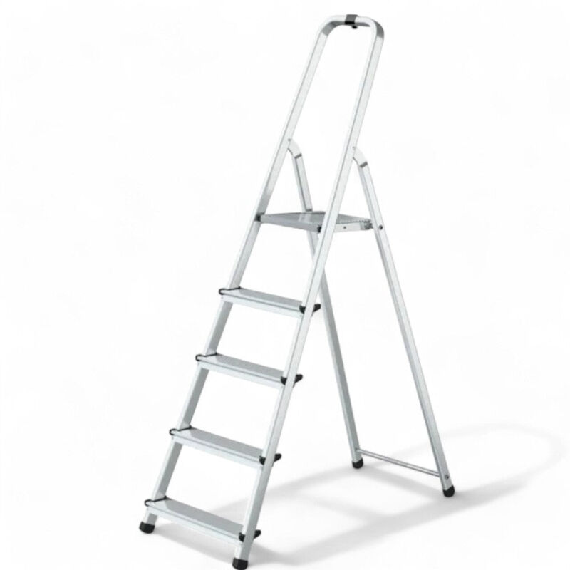 foto del prodotto marchetti scala domestica professionale in alluminio a tre gradini portata 120kg ideale per uso domestico e professionale robusta e leggera 5