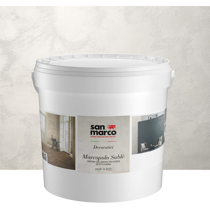 foto del prodotto marcopolo sabl pittura decorativa effetto sabbiato opaco base argento lt 1