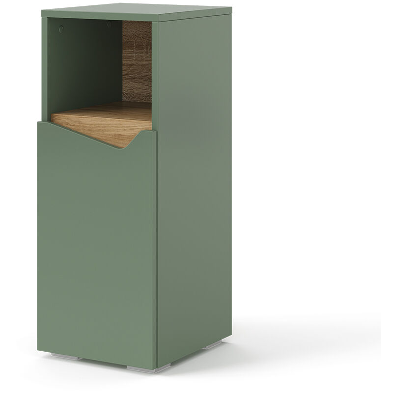 foto del prodotto marelle, verde artigianale, 30 x 74.5 cm con porta e vano aperto, vicco