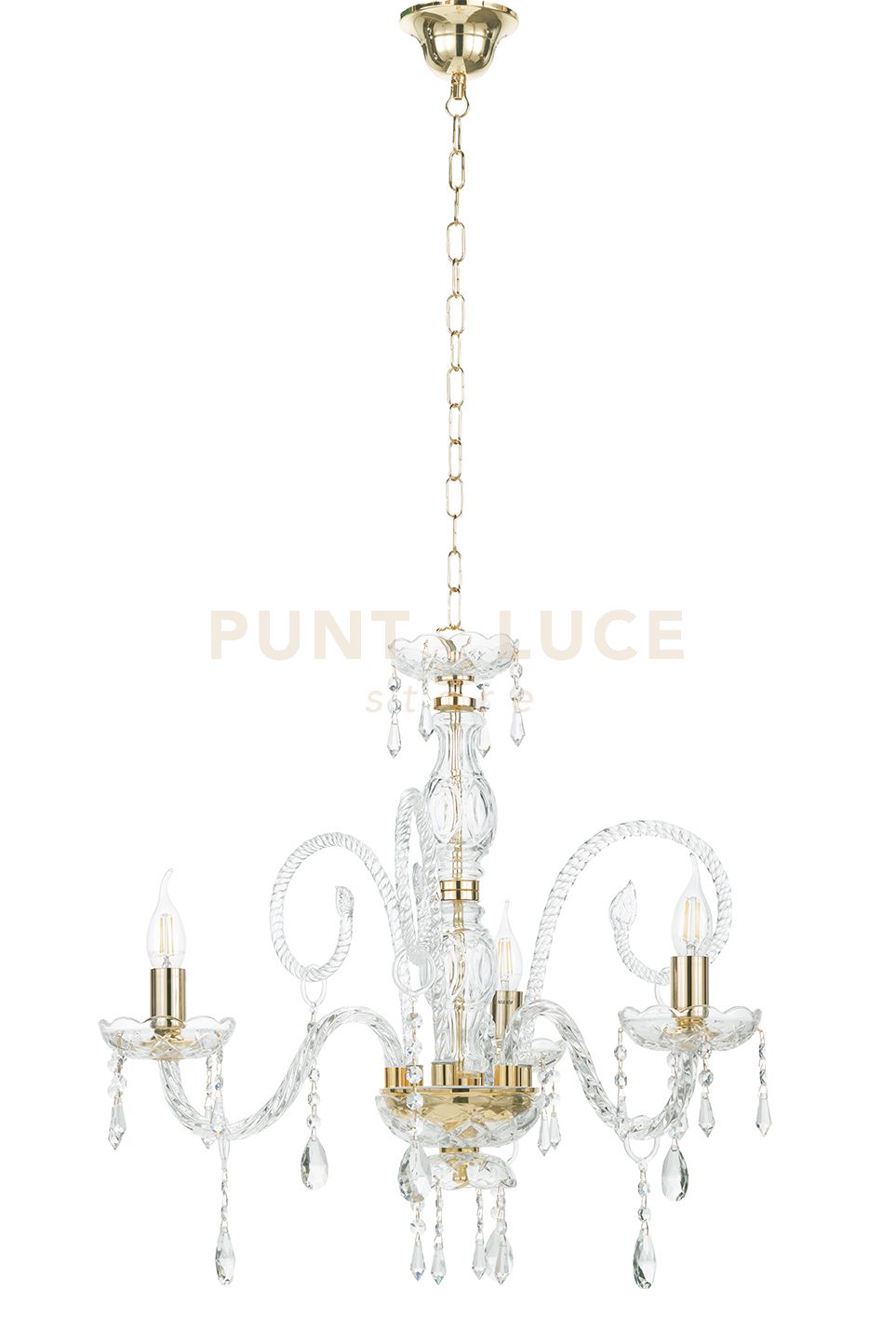 foto del prodotto maria teresa lampadario mt/3 pastorale 3 luci attacco e14 d.62cm