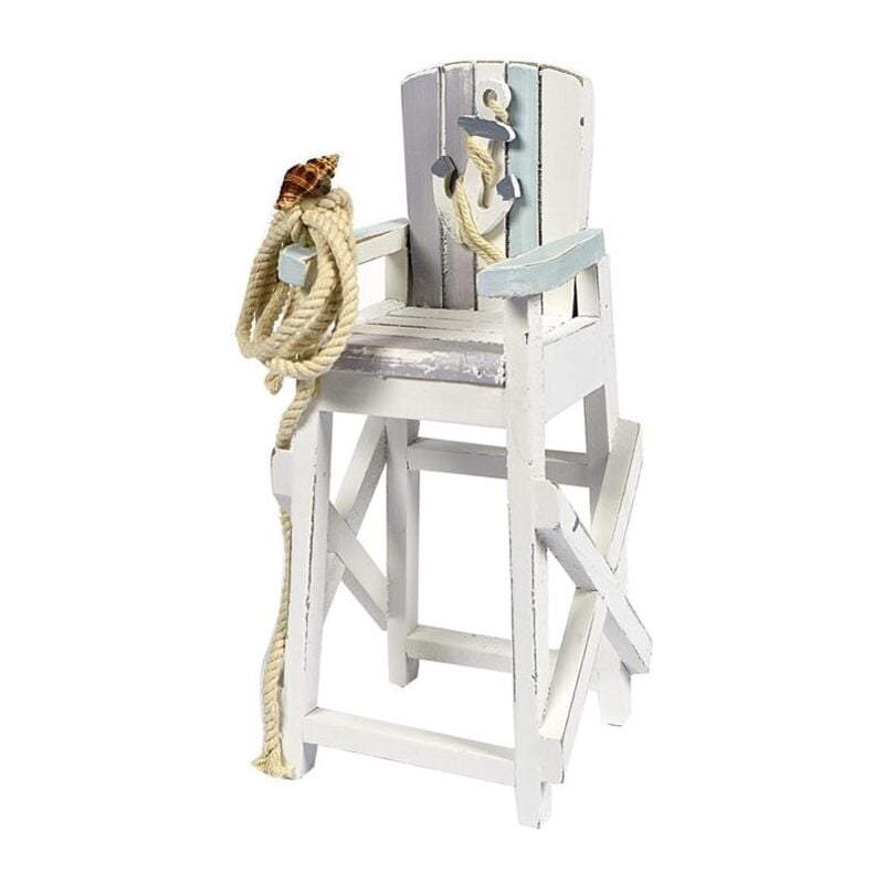 foto del prodotto marina sedia con corda ancora e conchiglia 26 x 12 x h10 cm maury s