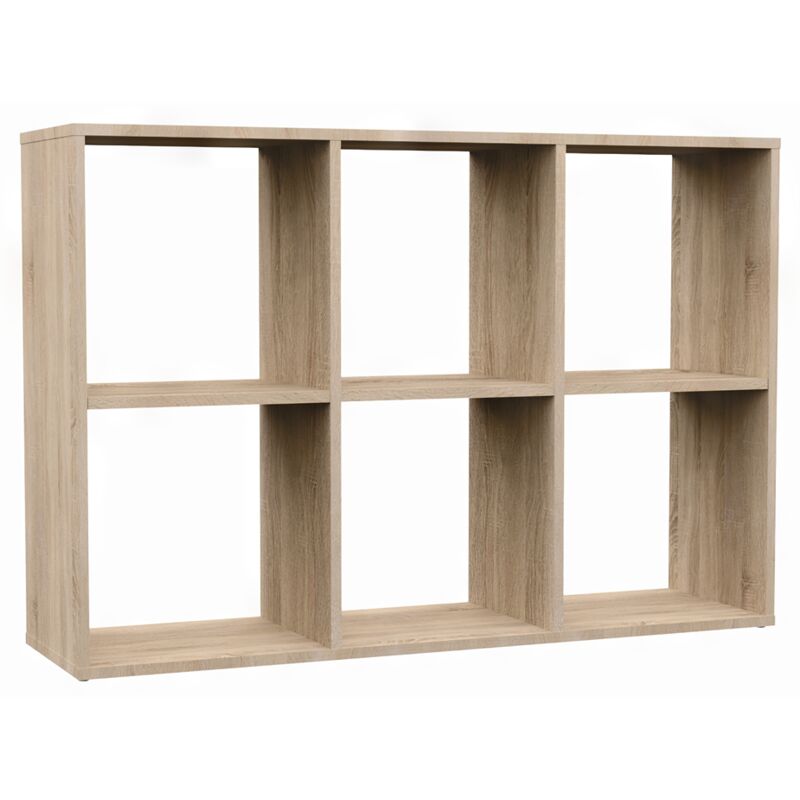 foto del prodotto marion scaffale modulare a 6 cubi libreria a 6 scomparti 110x30x75 cm mobile contenitore