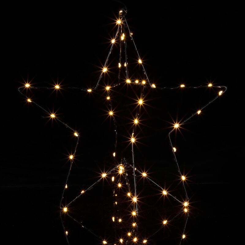 foto del prodotto markenartikel casaria luci a led decorative vari motivi addobo natalizio per finestre interni esterni ip44 con timer a batteria cervo stellina