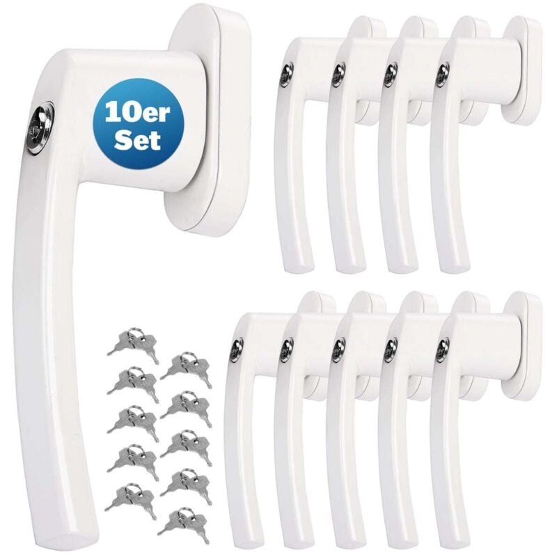 foto del prodotto markenartikel - deuba maniglia per finestre bloccabile con serratura a chiave per bambini in acciaio lunghezza perno 35mm maniglia per finestre di