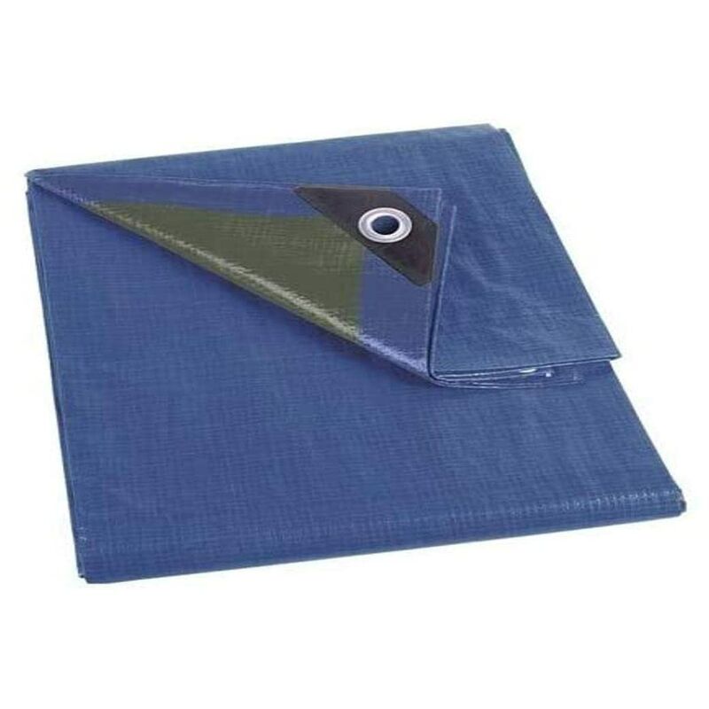foto del prodotto markenartikel perel telo, 12 occhielli, angoli rinforzati, rettangolare, blu verde, 70 g m , 2 x 4 m