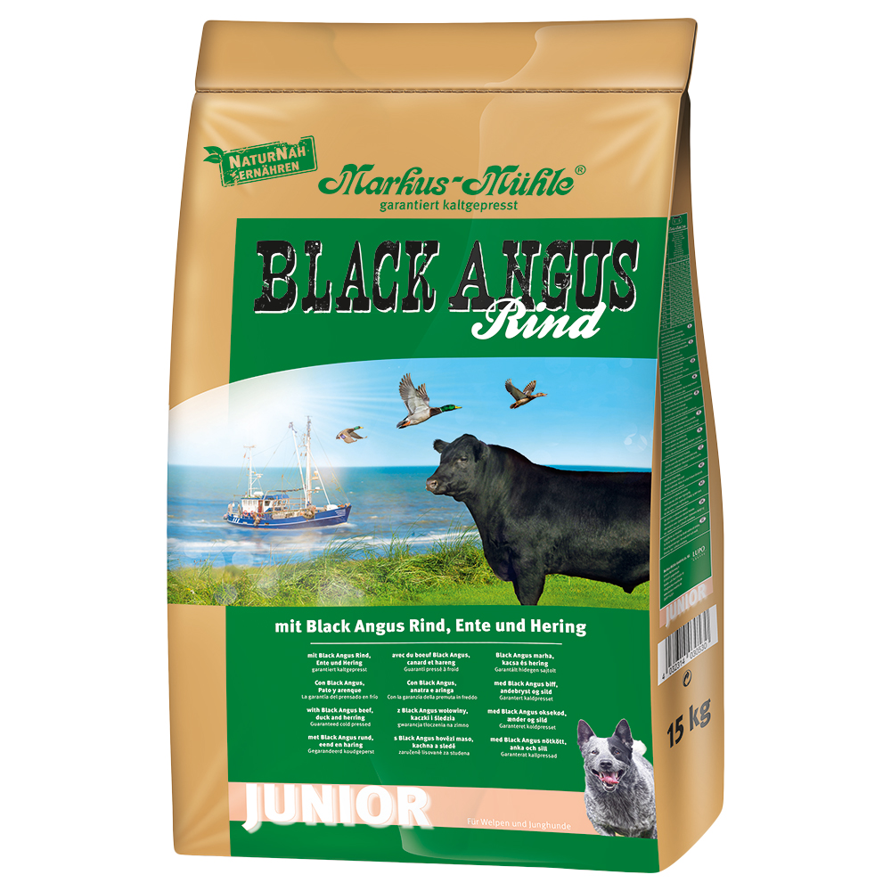 foto del prodotto markus m hle black angus junior crocchette per cane 15 kg