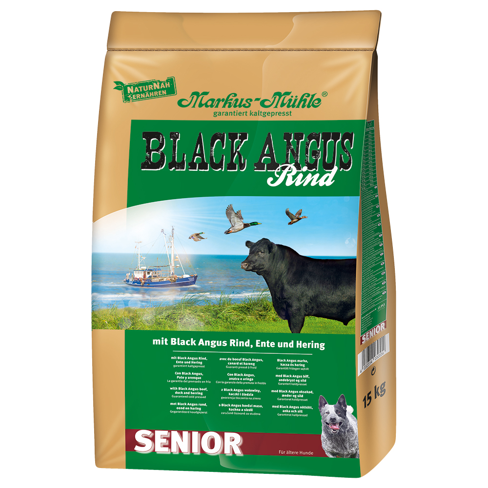 foto del prodotto markus m hle black angus senior crocchette per cane 15 kg