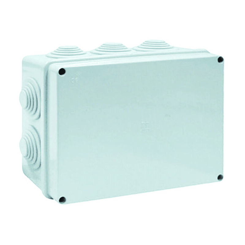 foto del prodotto marlanvil cassetta stagna rettangolare con coperchio e 10 passacavi ip65 mm.150x110x70h. 008 