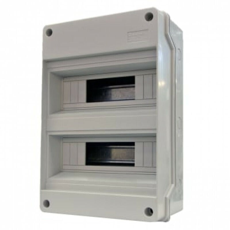foto del prodotto marlanvil centralino esterno quadretto elettrico da parete 12 24 2x12 moduli ip40 scatola
