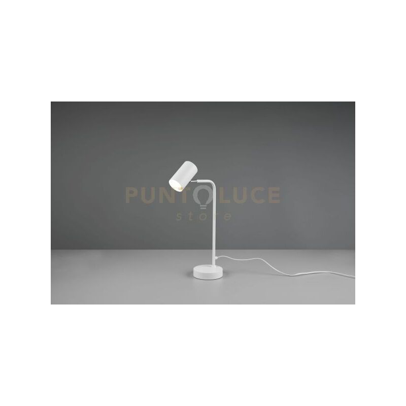 foto del prodotto marley lampada da tavolo spot cilindro bianca h. 45cm 1 luce attacco gu10