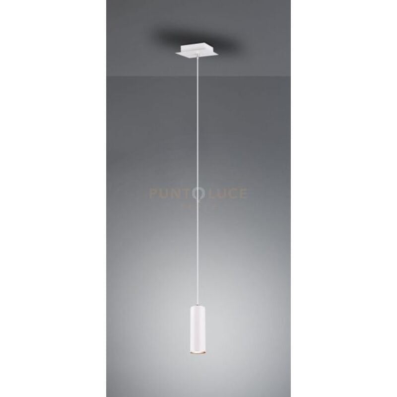 foto del prodotto marley sospensione cilindro metallo bianco d. 6cm 1 luce attacco gu10