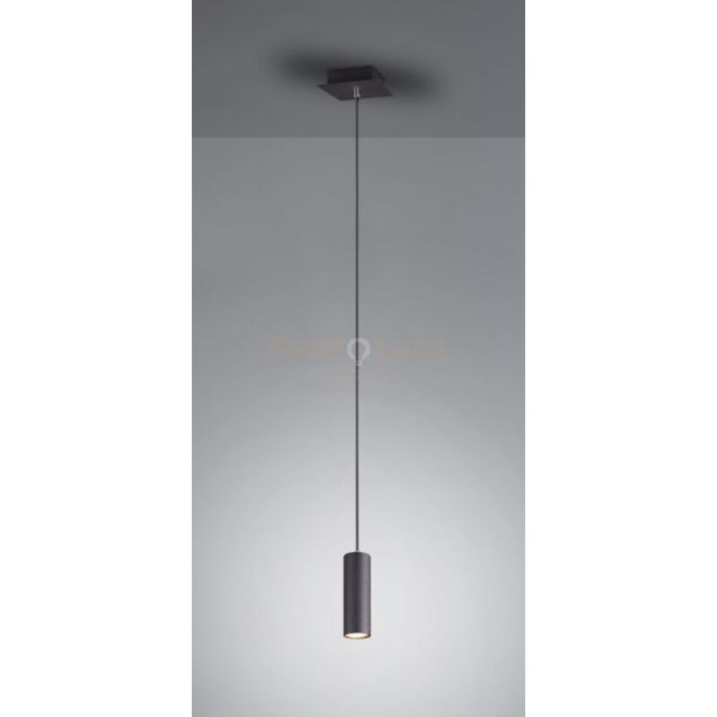 foto del prodotto marley sospensione cilindro metallo nero d. 6cm 1 luce attacco gu10